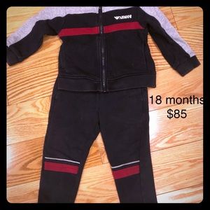 Armani two piece sweatsuit